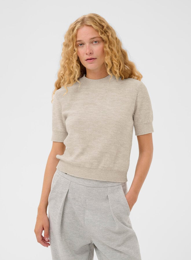 Tricot InWear Naasu à manches courtes gris sable mélange