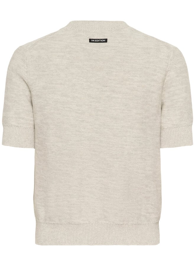Tricot InWear Naasu à manches courtes gris sable mélange