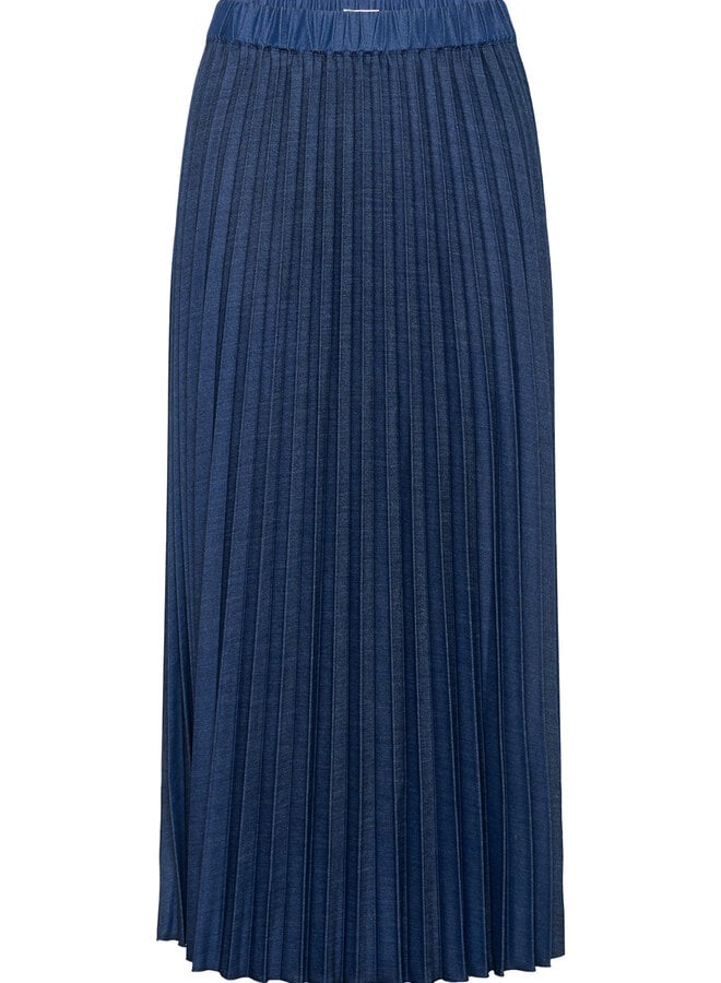 Jupe longue InWear Cherrie à plis bleu denim foncé