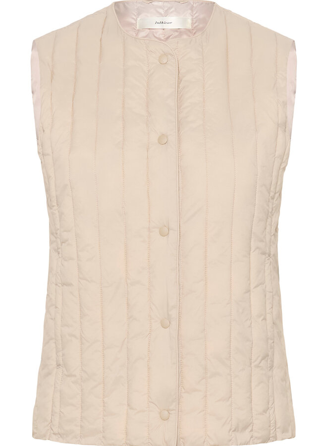 Veste InWear Glyn matelassée sans manches beige sable