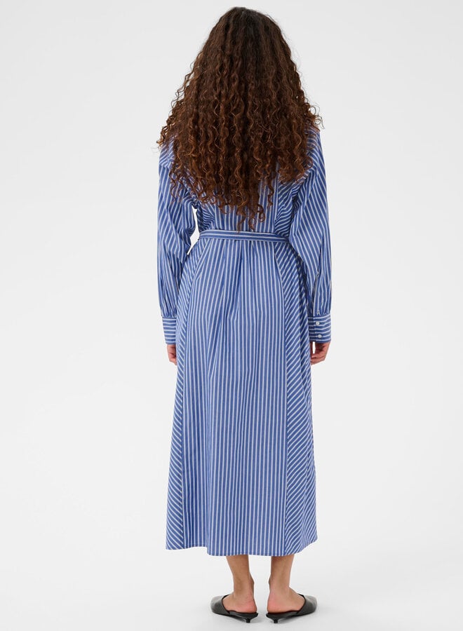 Robe chemisier Soaked Calken bleu roi rayée