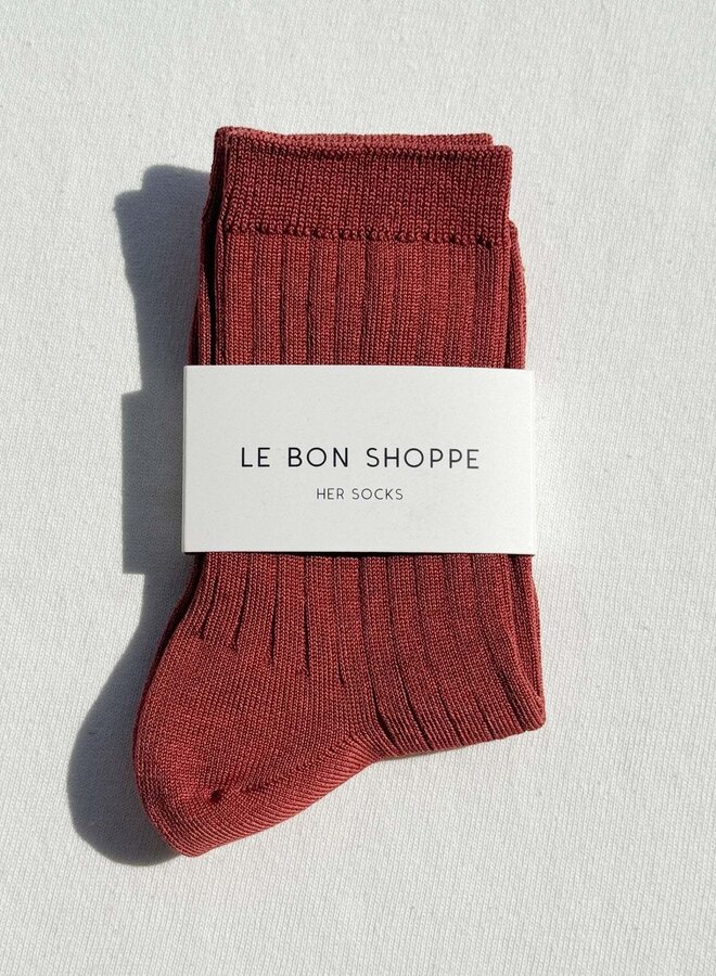 Bas Le Bon Shoppe Her Socks terracotta