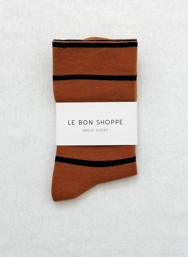 Bas Le Bon Shoppe Wally camel rayés noirs