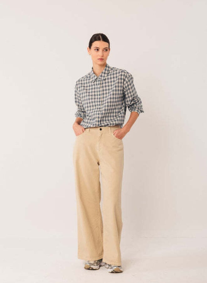 Chemise Indi & Cold à carreaux bleu & écru