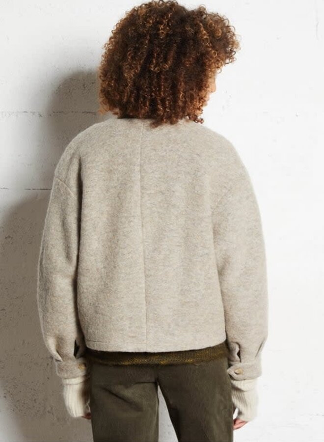 Jacket Des Petits Hauts Isadora à col rond loup