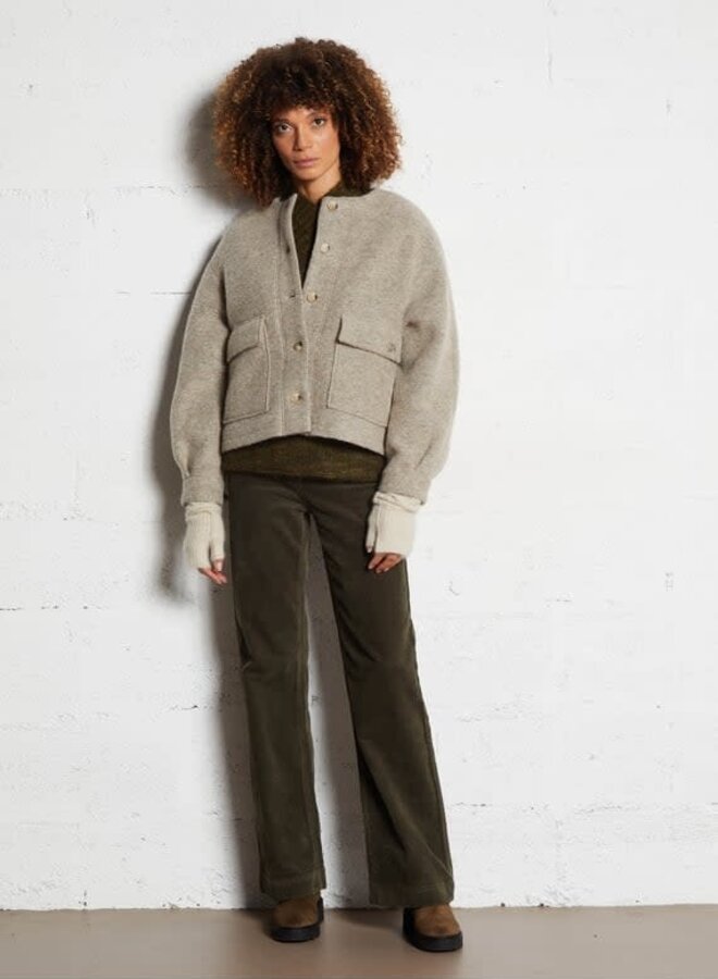 Jacket Des Petits Hauts Isadora à col rond loup