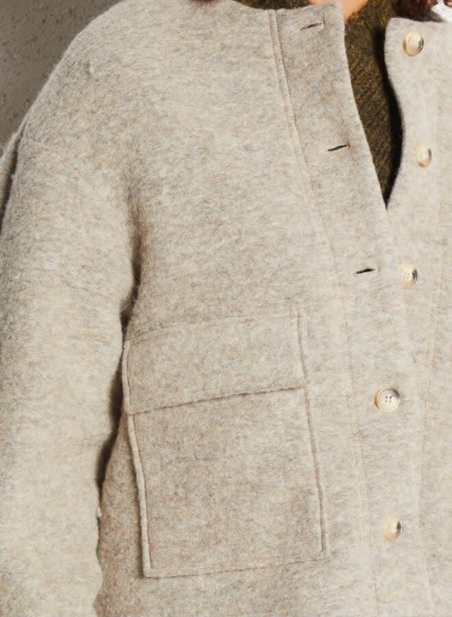 Jacket Des Petits Hauts Isadora à col rond loup