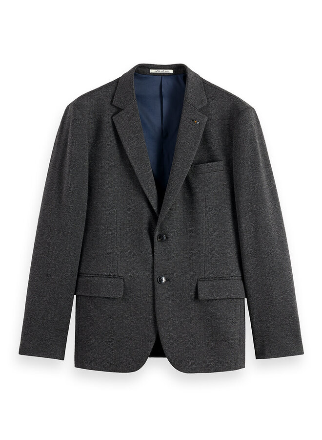 Veston Scotch & Soda en jersey à chevrons bleu marine