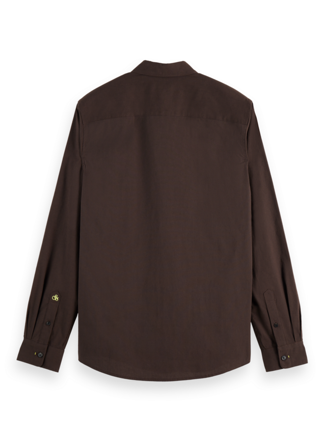 Chemise Scotch & Soda brune rayée noire