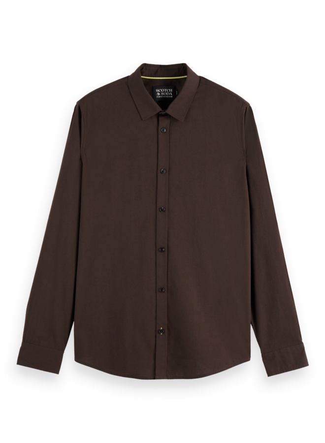 Chemise Scotch & Soda brune rayée noire