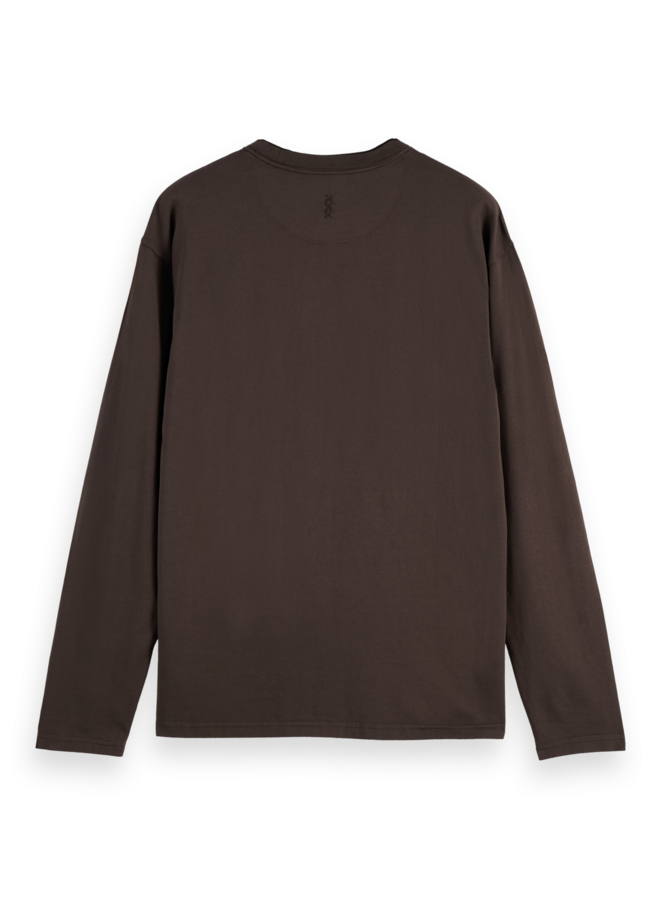 T-shirt Scotch & Soda à manches longues brun