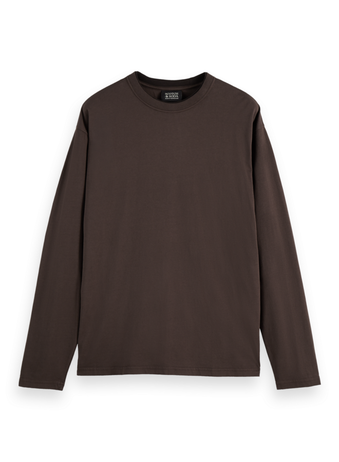 T-shirt Scotch & Soda à manches longues brun