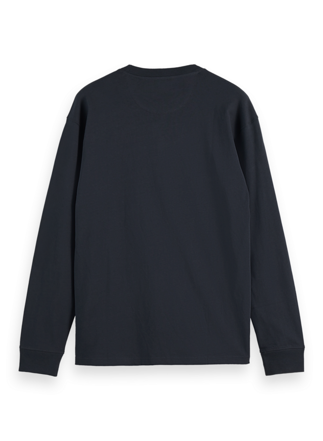 T-shirt Scotch & Soda à manches longues noir anthracite