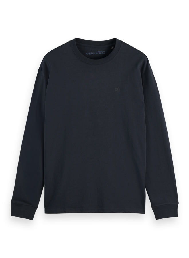 T-shirt Scotch & Soda à manches longues noir anthracite