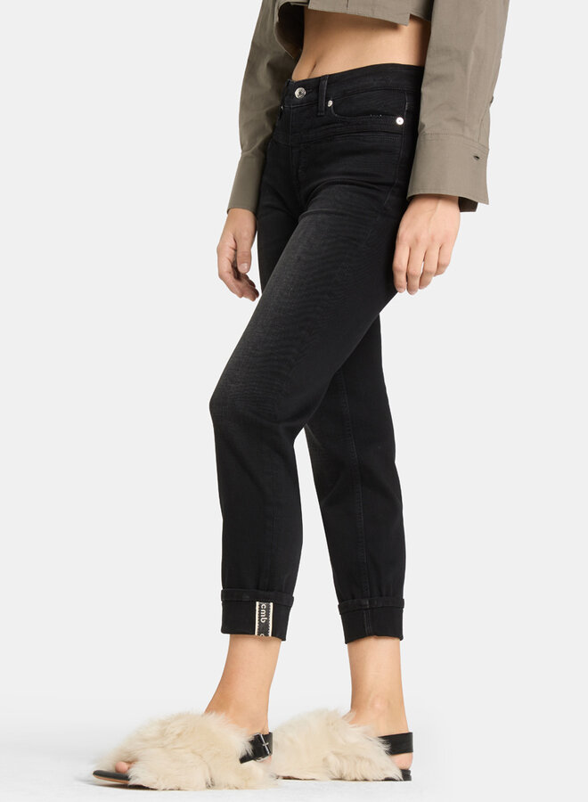 Jeans Cambio Pearlie noir délavé