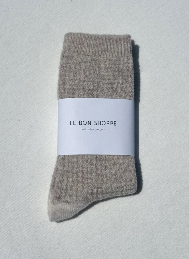 Bas Le Bon Shoppe Wool Waffled beige gruau