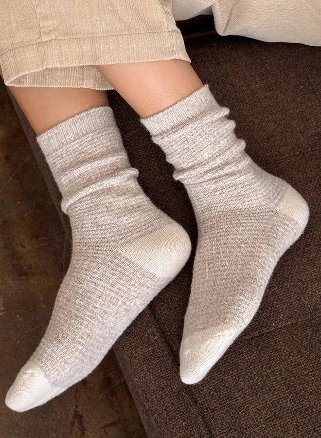 Bas Le Bon Shoppe Wool Waffled beige gruau