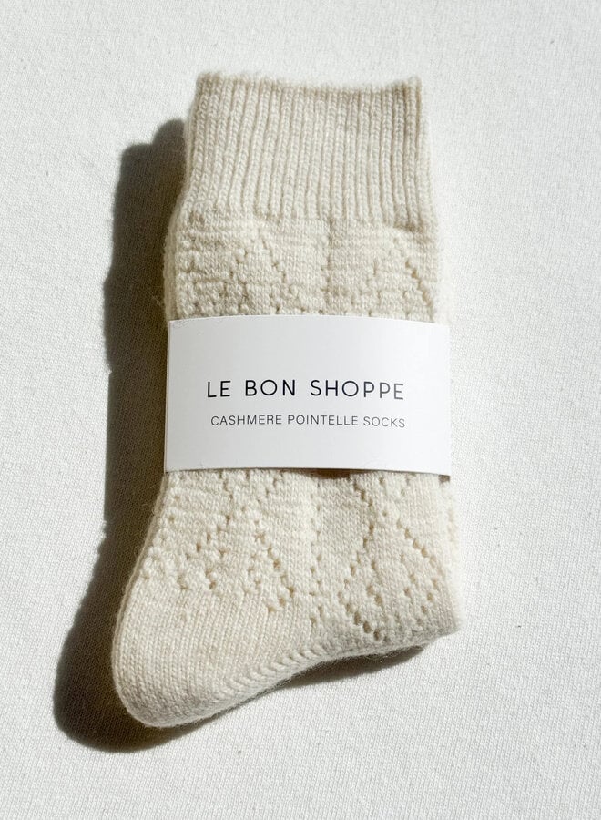 Bas Le Bon Shoppe Cashmere Pointelle crème
