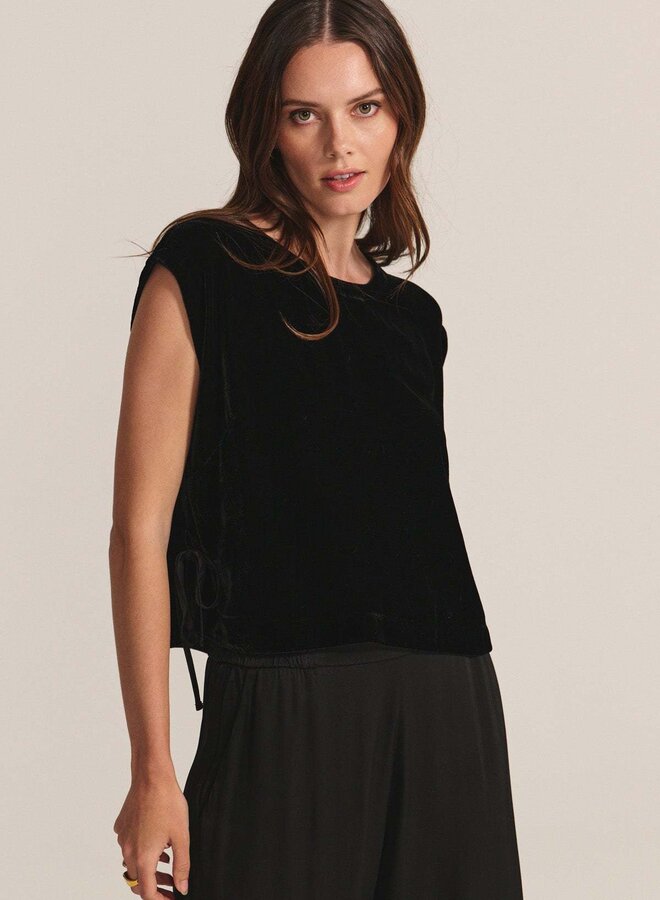 Haut Velvet Hadley en velours noir