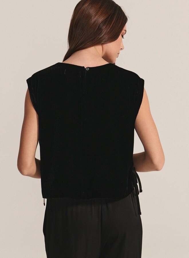 Haut Velvet Hadley en velours noir