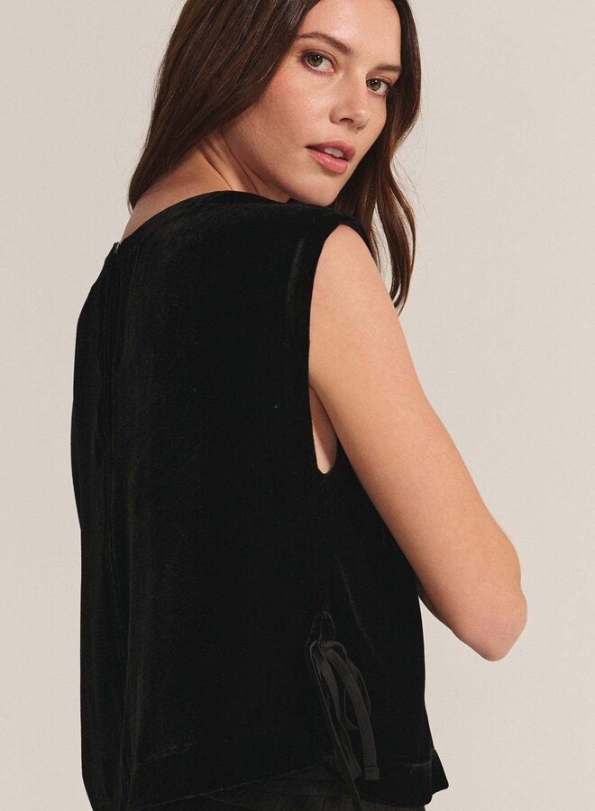 Haut Velvet Hadley en velours noir