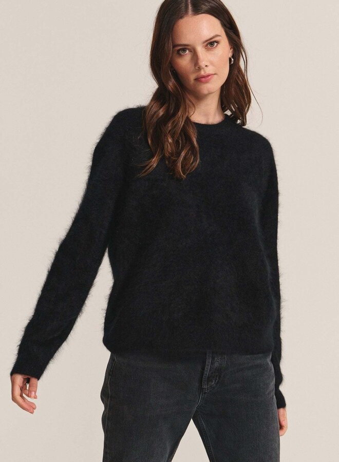 Tricot Velvet Jacqueline en cachemire poilu noir