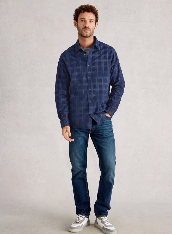Chemise White Stuff Griffin en corduroy bleu marine