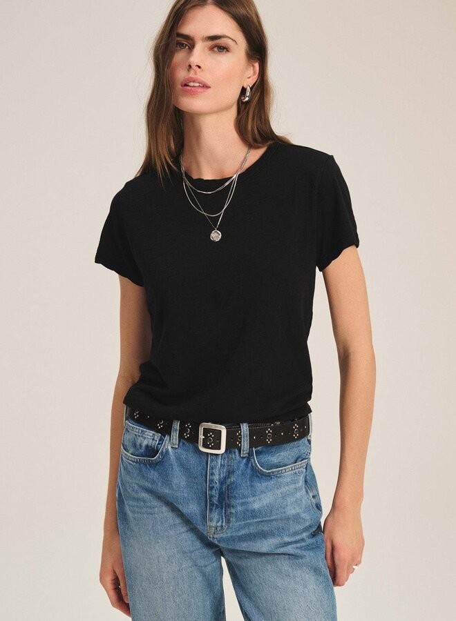 T-shirt Velvet Marika à col rond noir