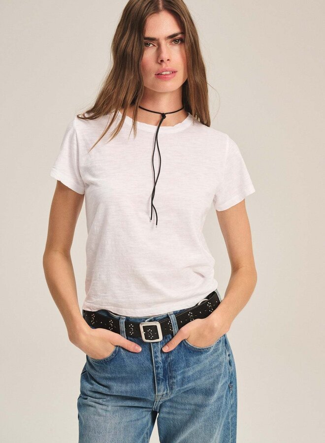 T-shirt Velvet Marika à col rond blanc