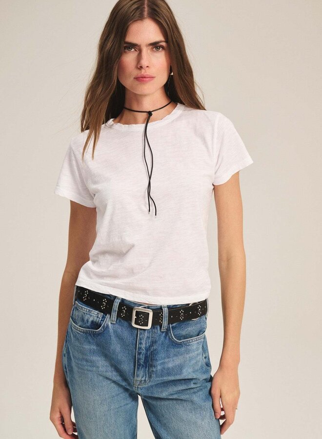 T-shirt Velvet Marika à col rond blanc