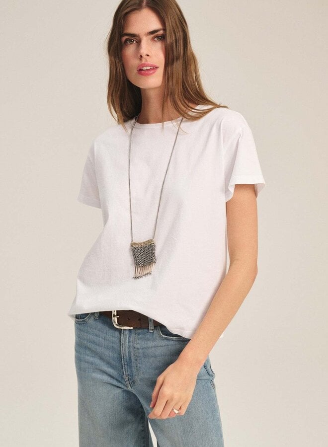 T-shirt Velvet Tia à col rond blanc