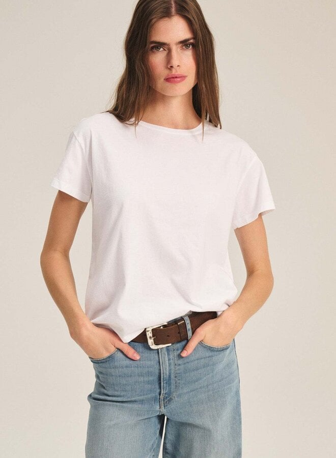 T-shirt Velvet Tia à col rond blanc