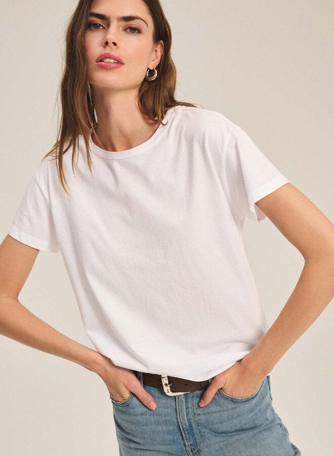 T-shirt Velvet Tia à col rond blanc