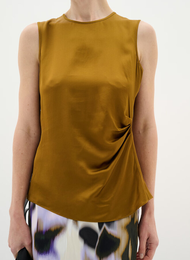 Haut InWear Kayla sans manches satiné tapenade