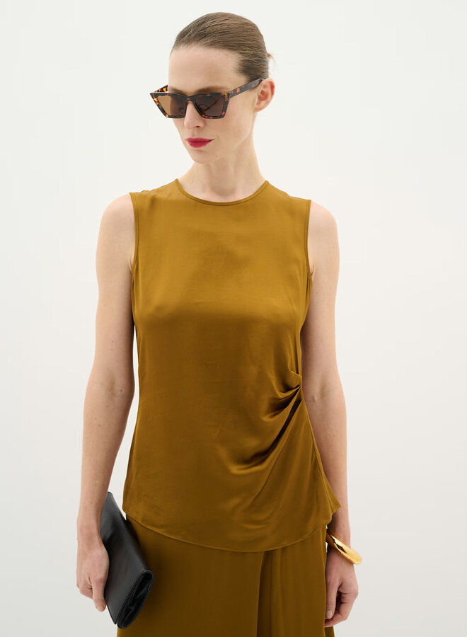 Haut InWear Kayla sans manches satiné tapenade