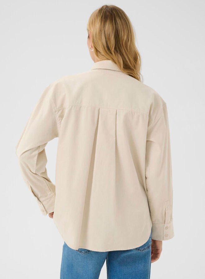 Chemise PartTwo Savannas en corduroy beige chêne