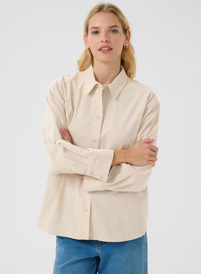 Chemise PartTwo Savannas en corduroy beige chêne