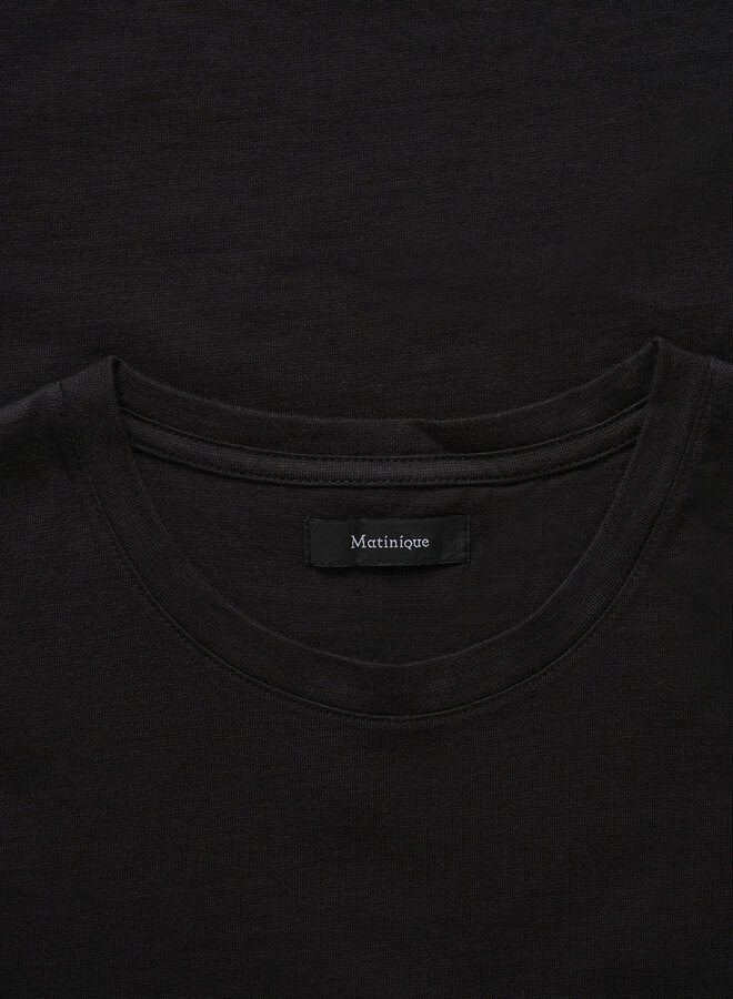 T-shirt Matinique Jermane à fines rayures brun ganache & noires