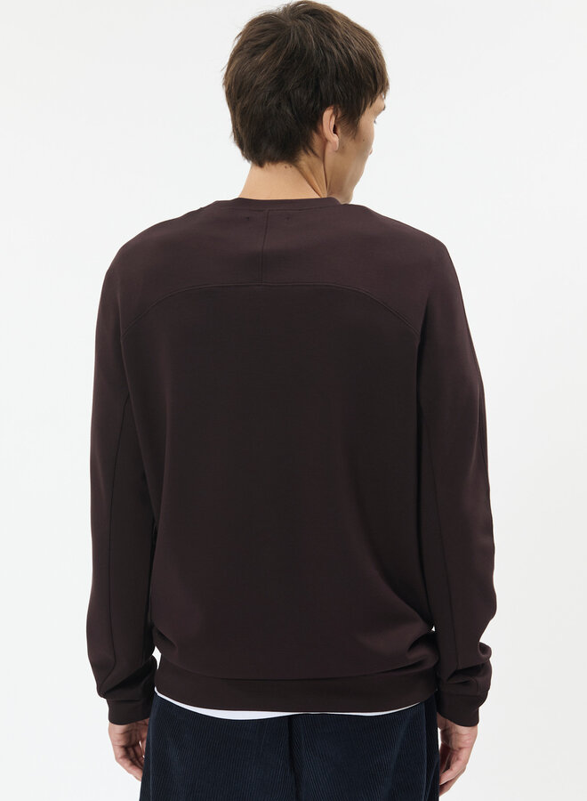 Chandail Matinique Harry en jersey doux à col rond brun ganache