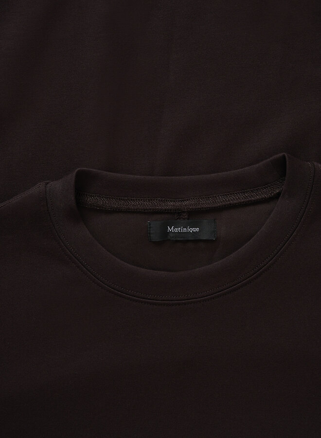 Chandail Matinique Harry en jersey doux à col rond brun ganache