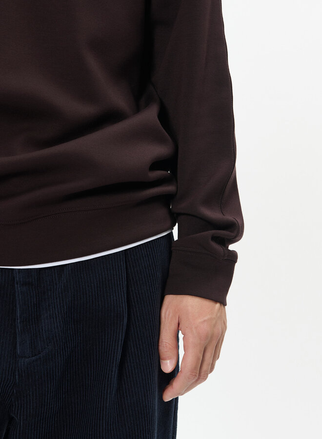 Chandail Matinique Harry en jersey doux à col rond brun ganache