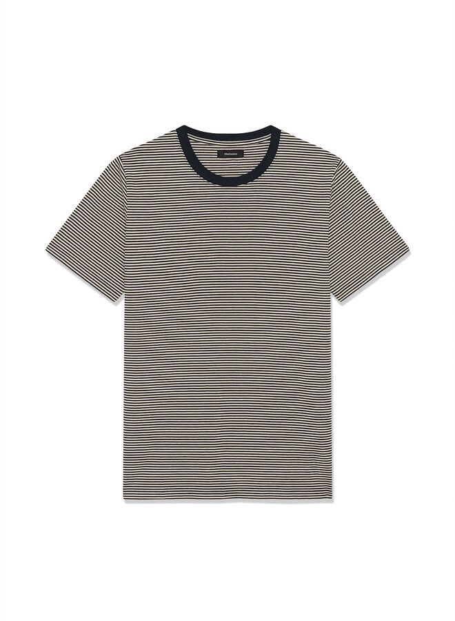 T-shirt Matinique Jeremy rayé bleu marine & beige