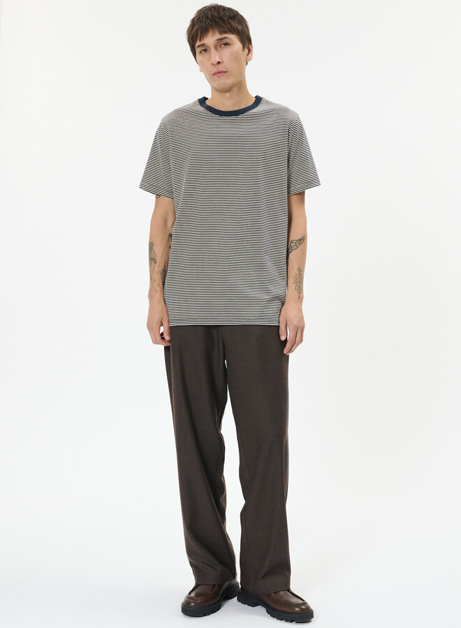 T-shirt Matinique Jeremy rayé bleu marine & beige