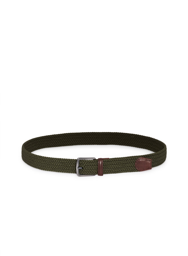 Ceinture Matinique Braed tressée vert olive