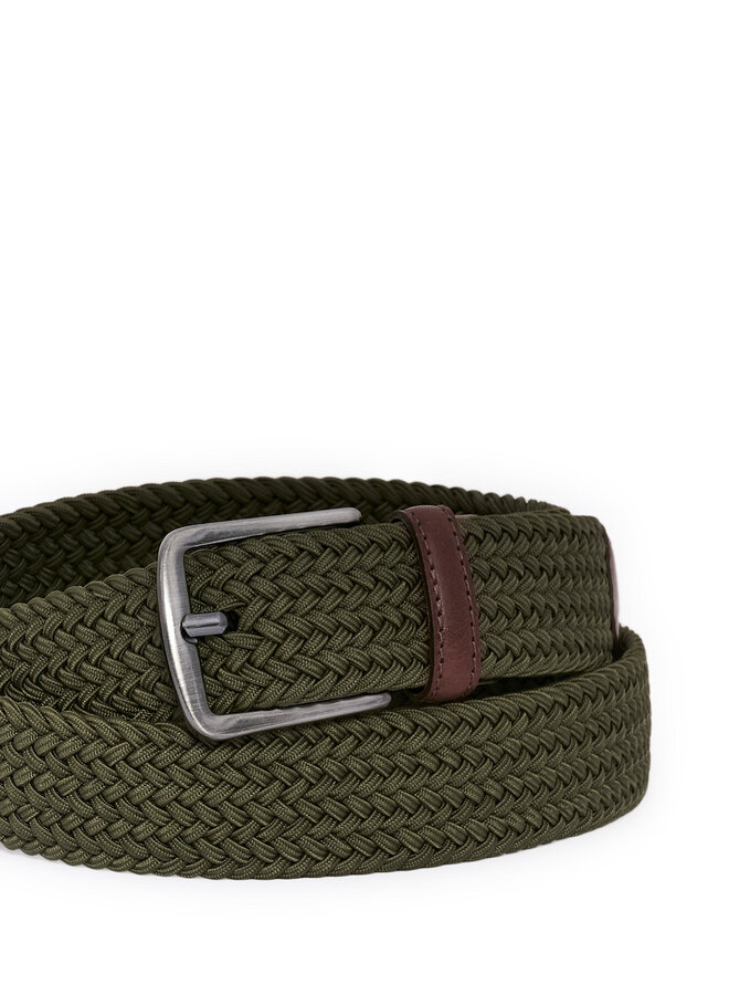 Ceinture Matinique Braed tressée vert olive
