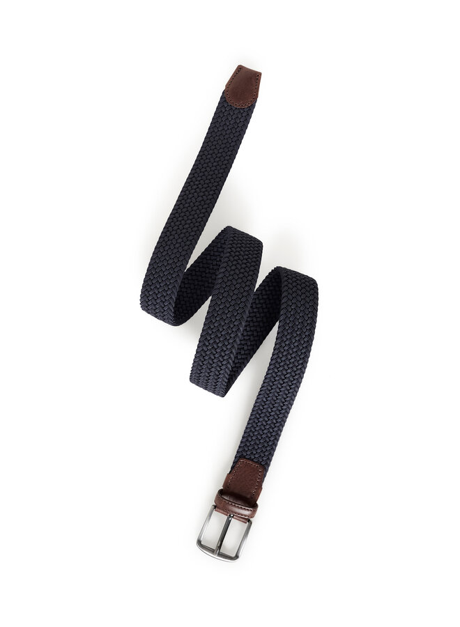 Ceinture Matinique Braed tressée bleu marine