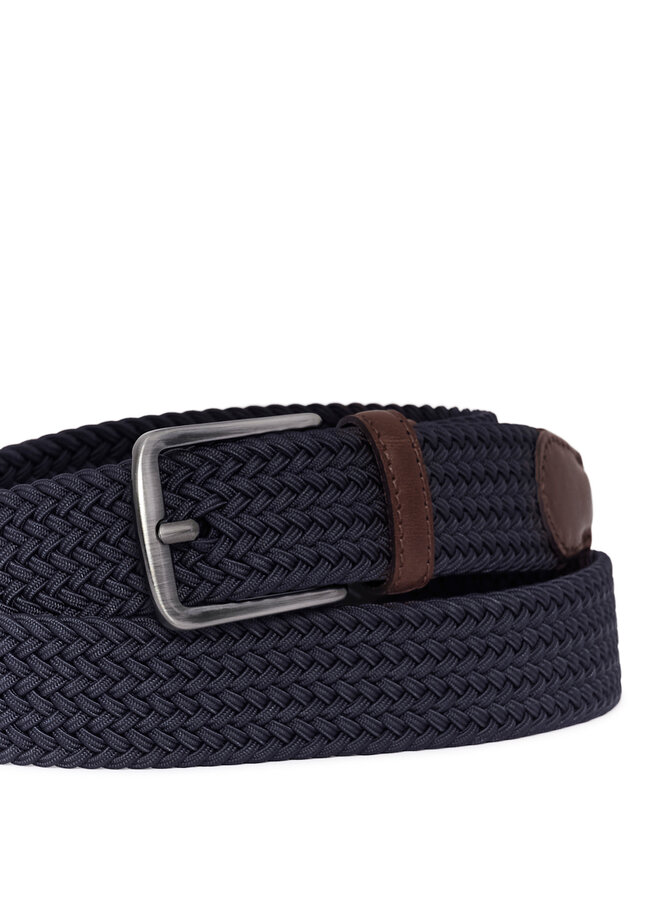 Ceinture Matinique Braed tressée bleu marine