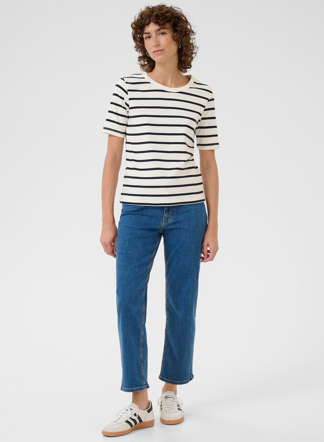 T-shirt Part Two Ratana rayé bleu marine & écru