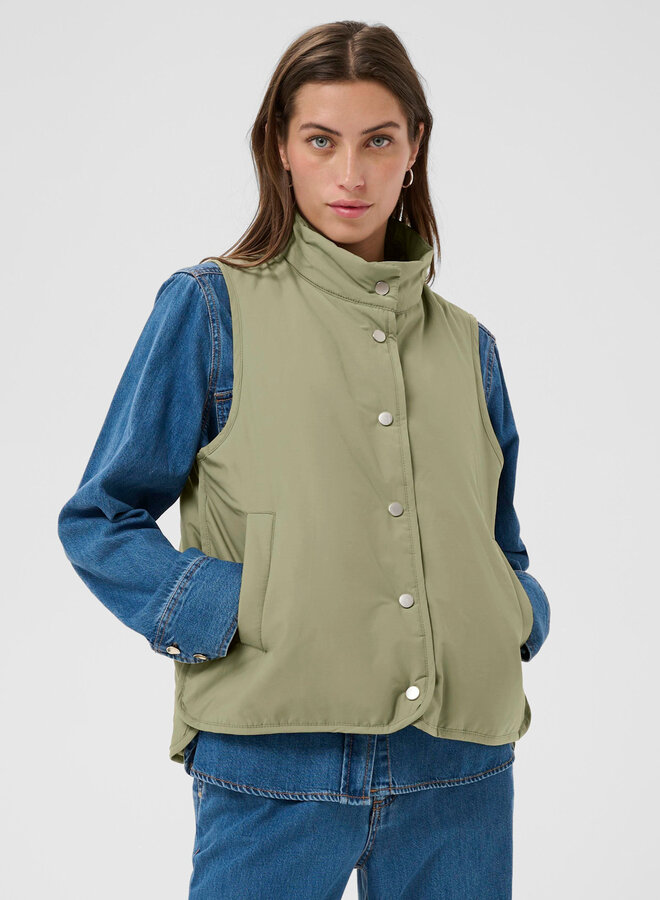 Veste Part Two Yanna sans manches vert vétiver