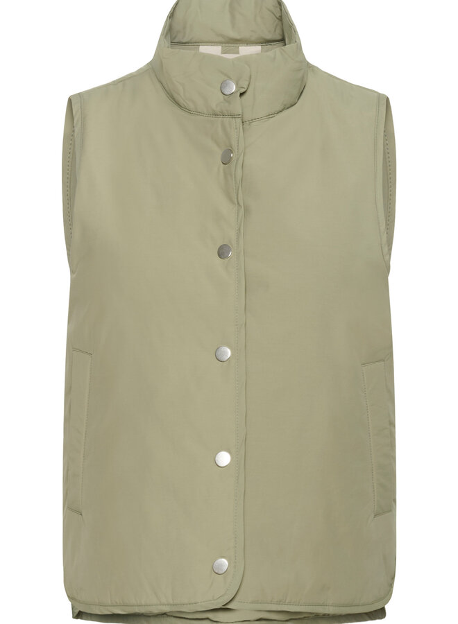 Veste Part Two Yanna sans manches vert vétiver